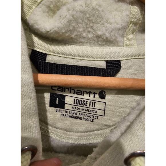 Carhartt Men's Loose Fit Midweight Logo Graphic Hoodie Sweatshirt (Size large) - Picture 2 of 3